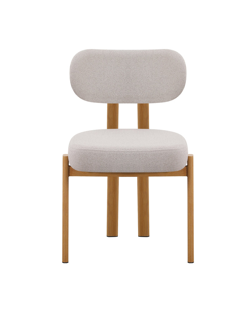 Mirae Dining Chair in Espresso Bean with Oak, front view