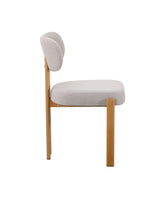 Mirae Dining Chair in Espresso Bean with Oak, side view