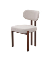 Mirae Dining Chair in Espresso Bean with Walnut, three-quarter view