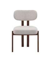 Mirae Dining Chair in Espresso Bean with Walnut, front view