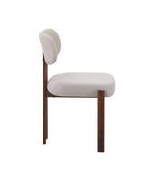 Mirae Dining Chair in Espresso Bean with Walnut, side view