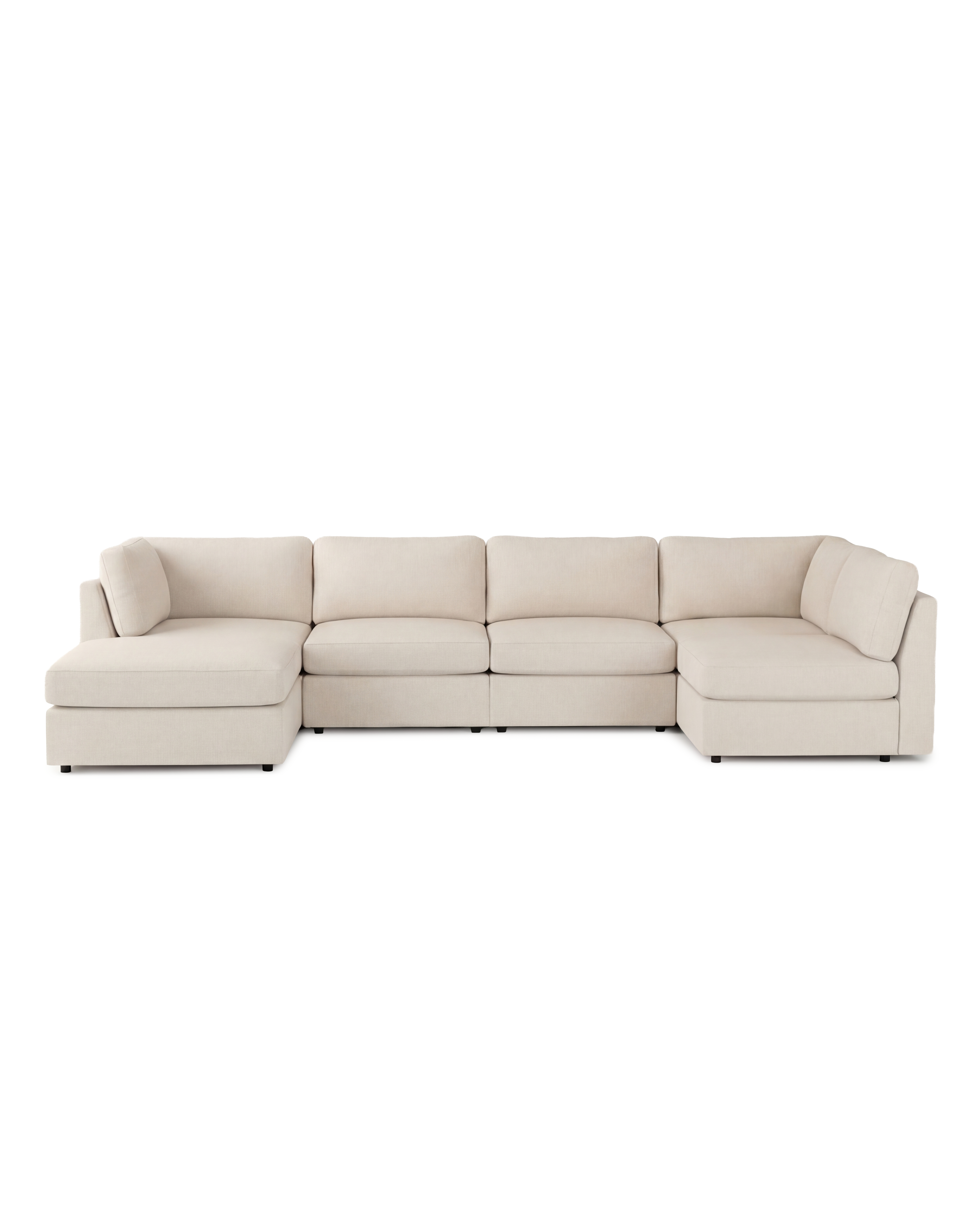 Nest 6 Seater, Cream, front
