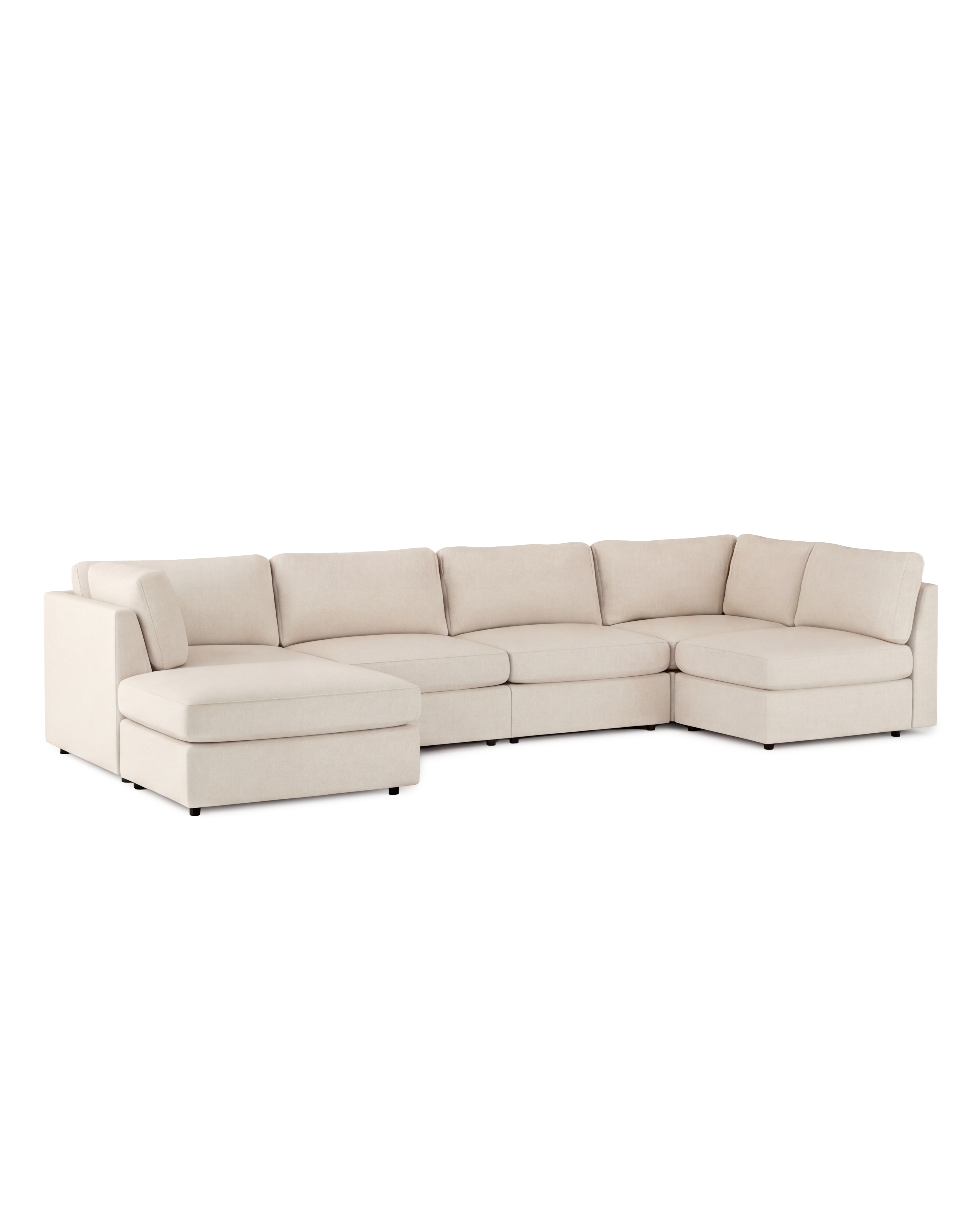 Nest 6 Seater, Cream, left