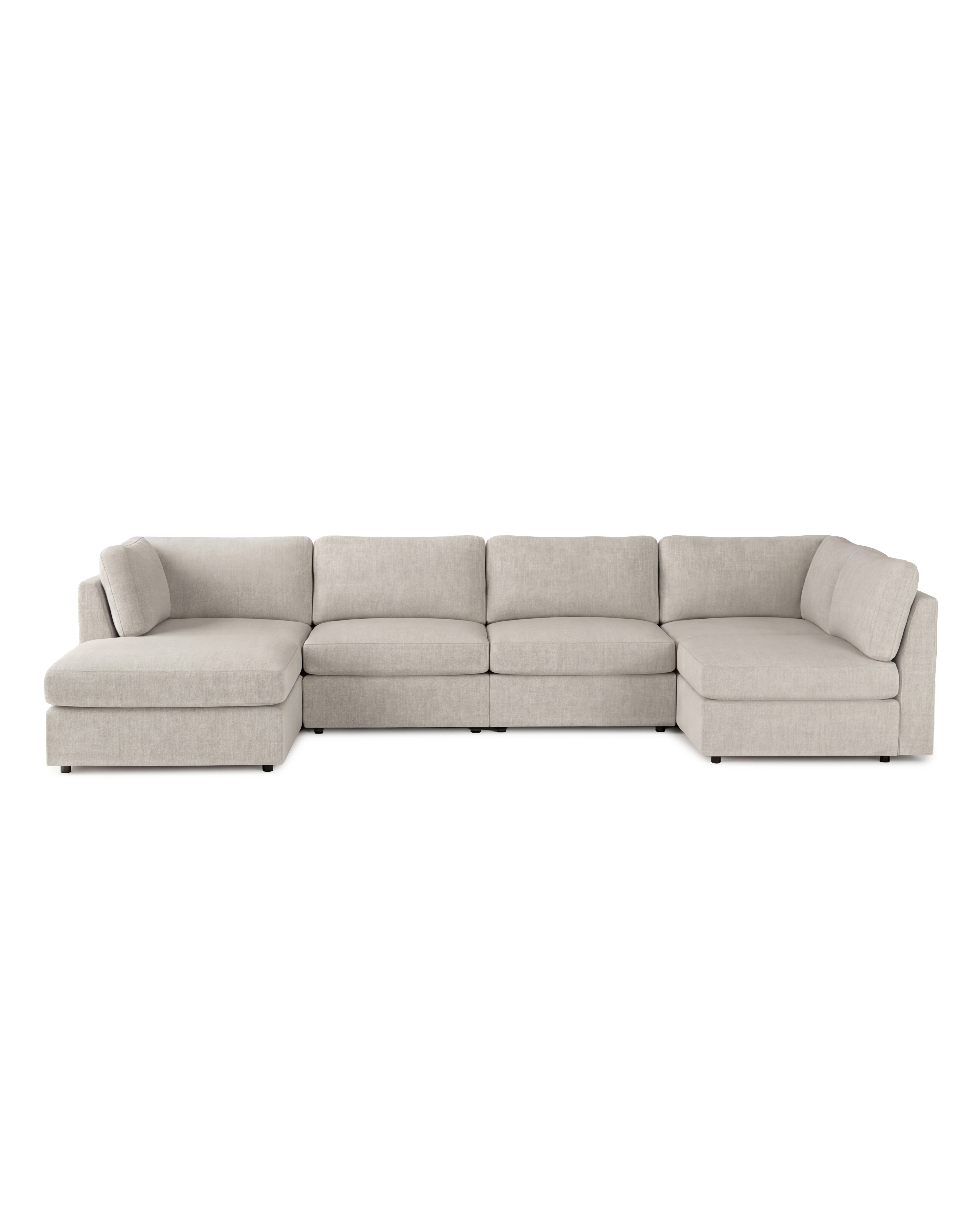 Nest 6 Seater, Greige, front