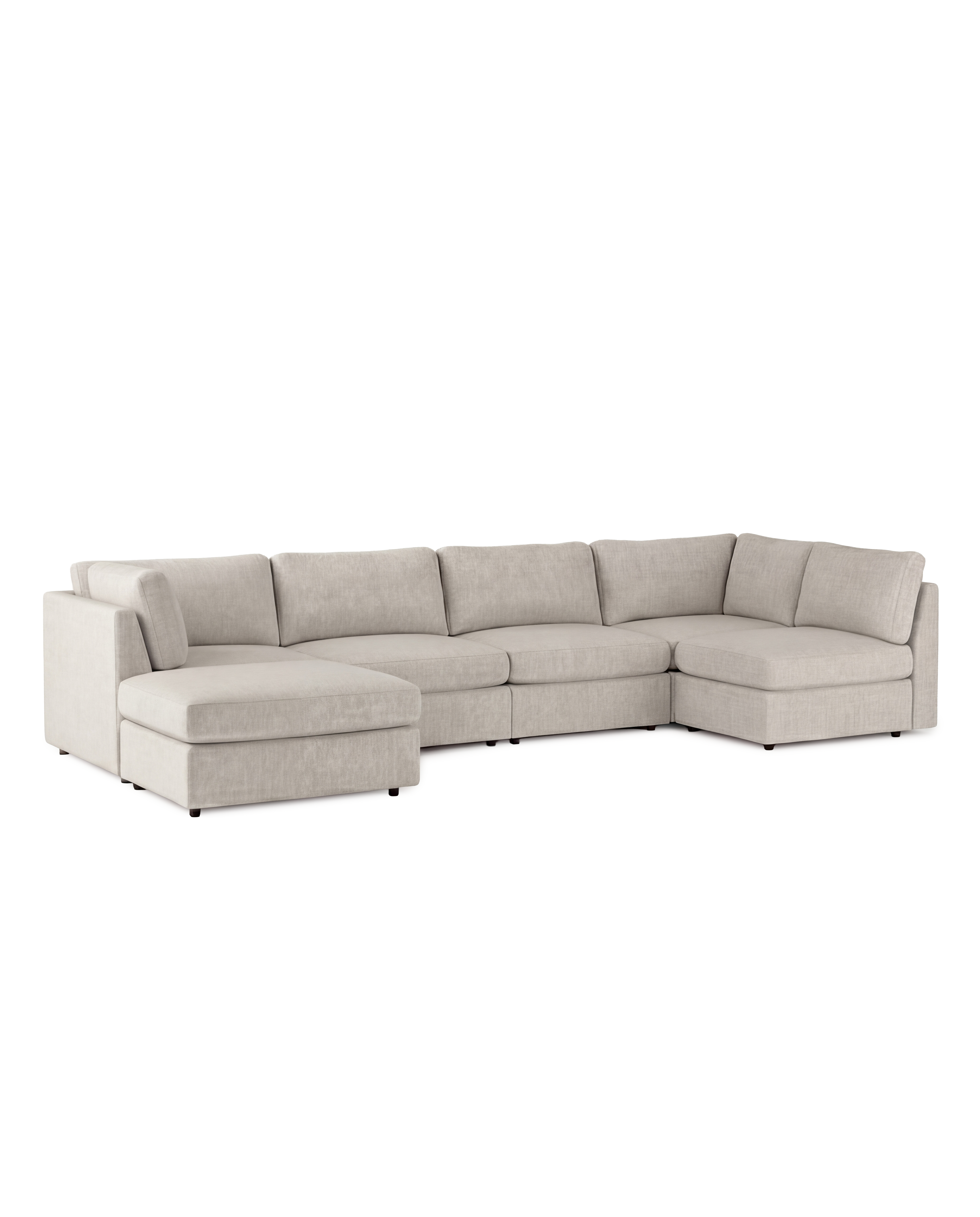 Nest 6 Seater, Greige, left