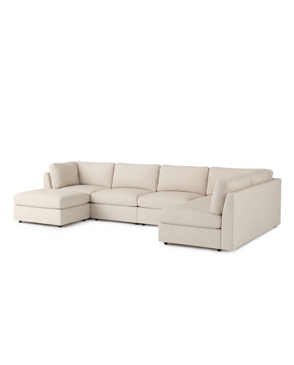 Nest 6 Seater, Cream, right