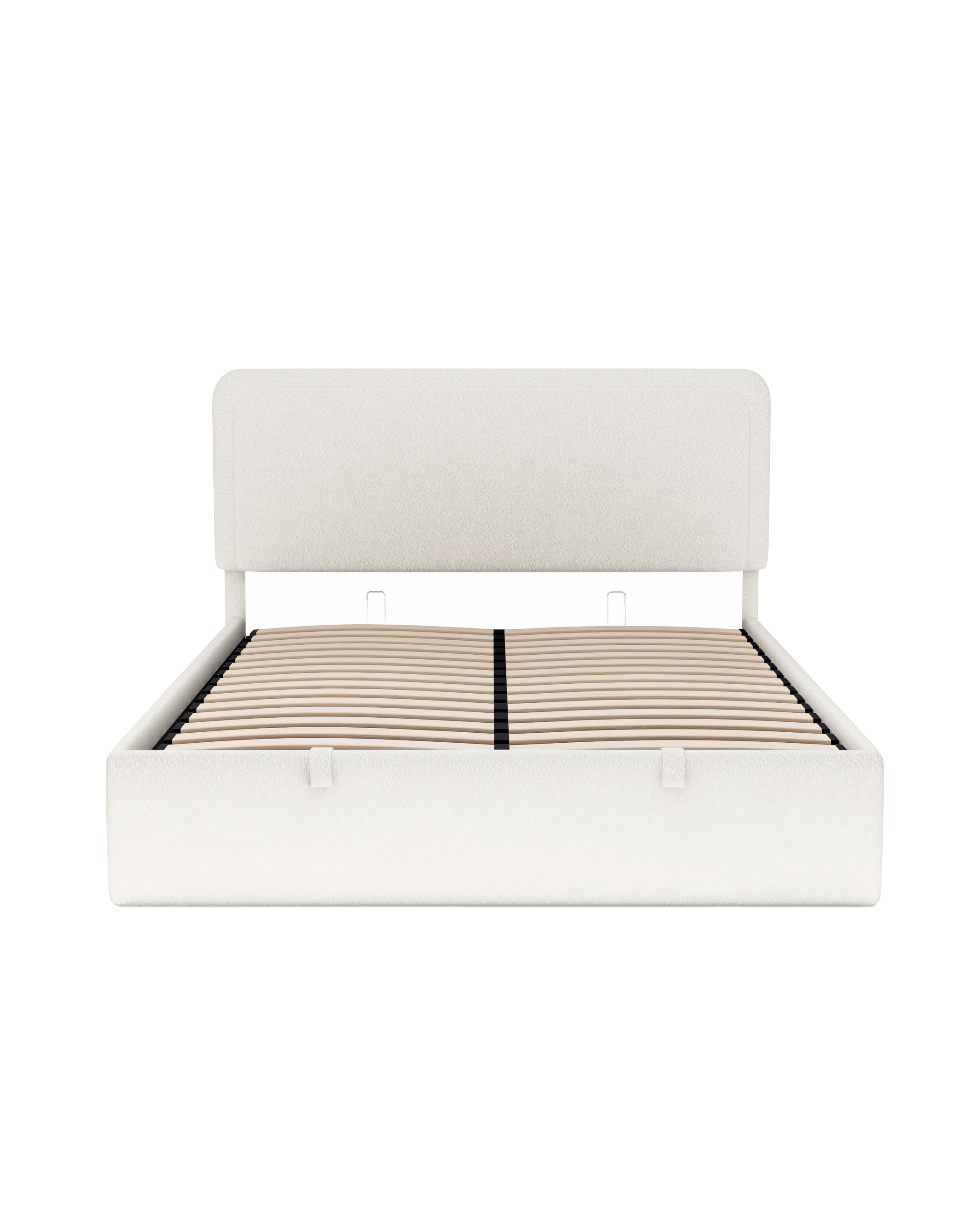 Numa Lift Up Storage Bed cream-marshmallow angle