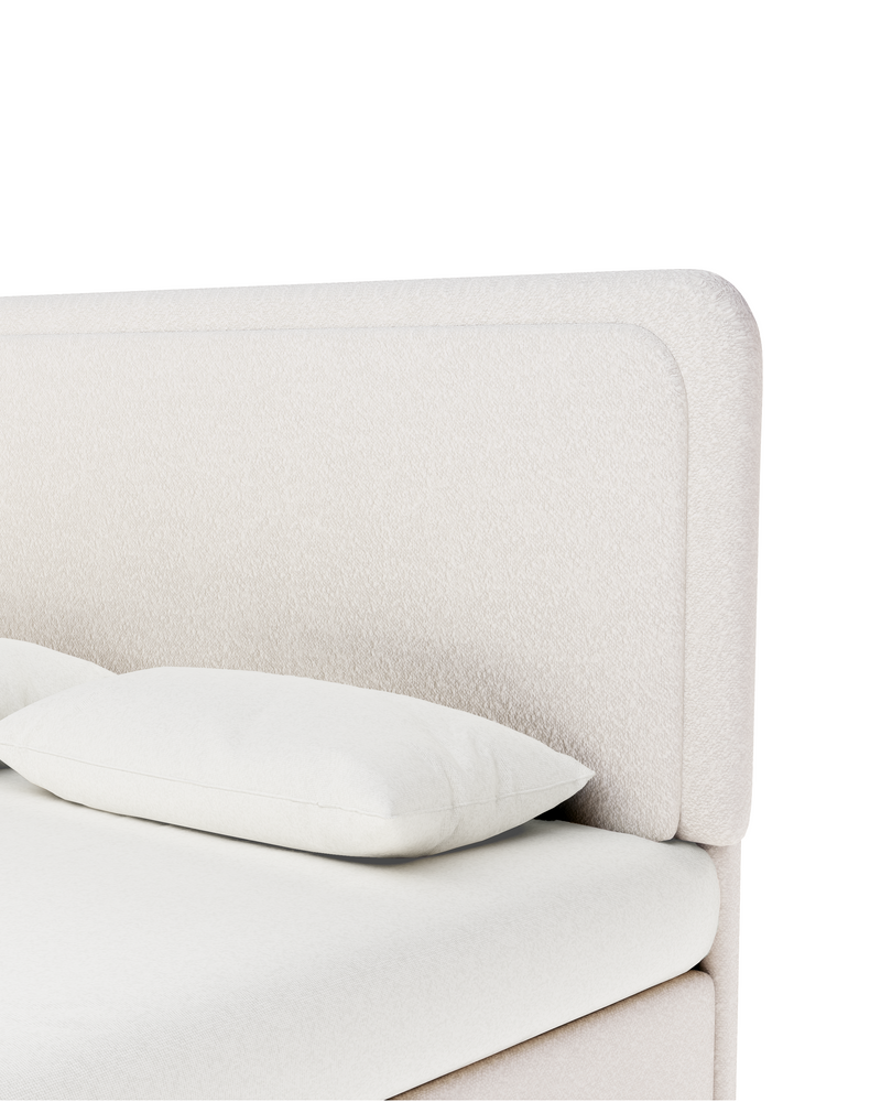 Numa Lift Up Storage Bed cream-marshmallow open