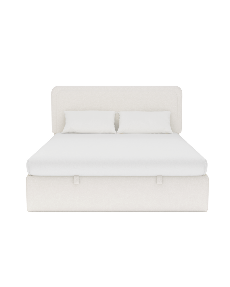 Numa Lift Up Storage Bed cream-marshmallow front
