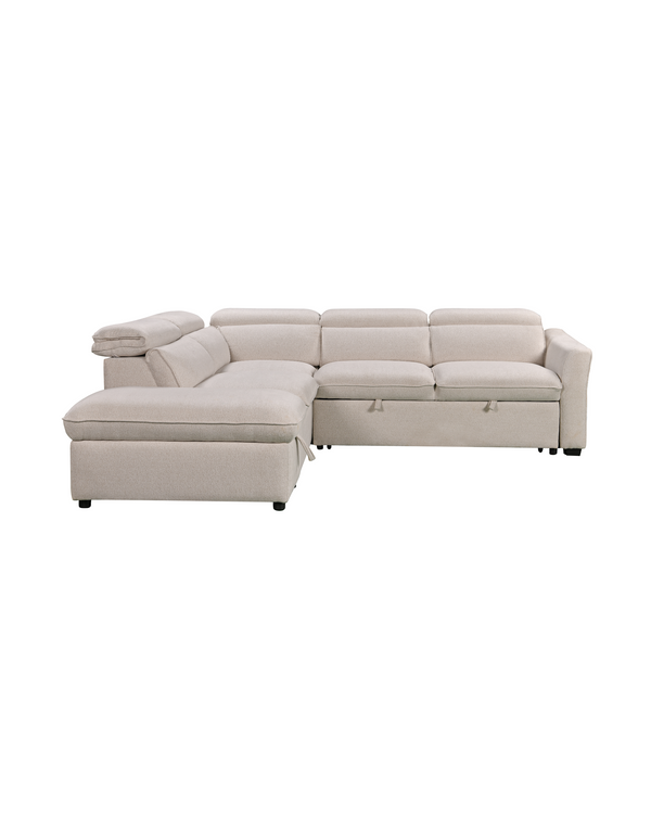 Aykah Ollie Sectional, left facing, front view