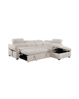 Ollie Sectional right-facing with the sleeper pulled out