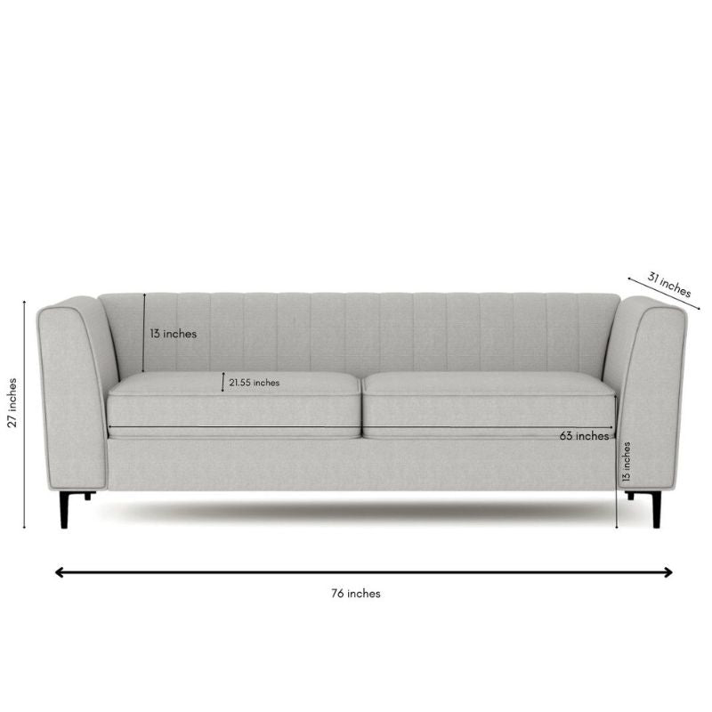 Enigma 3-Seater Sofa in Oat Linen