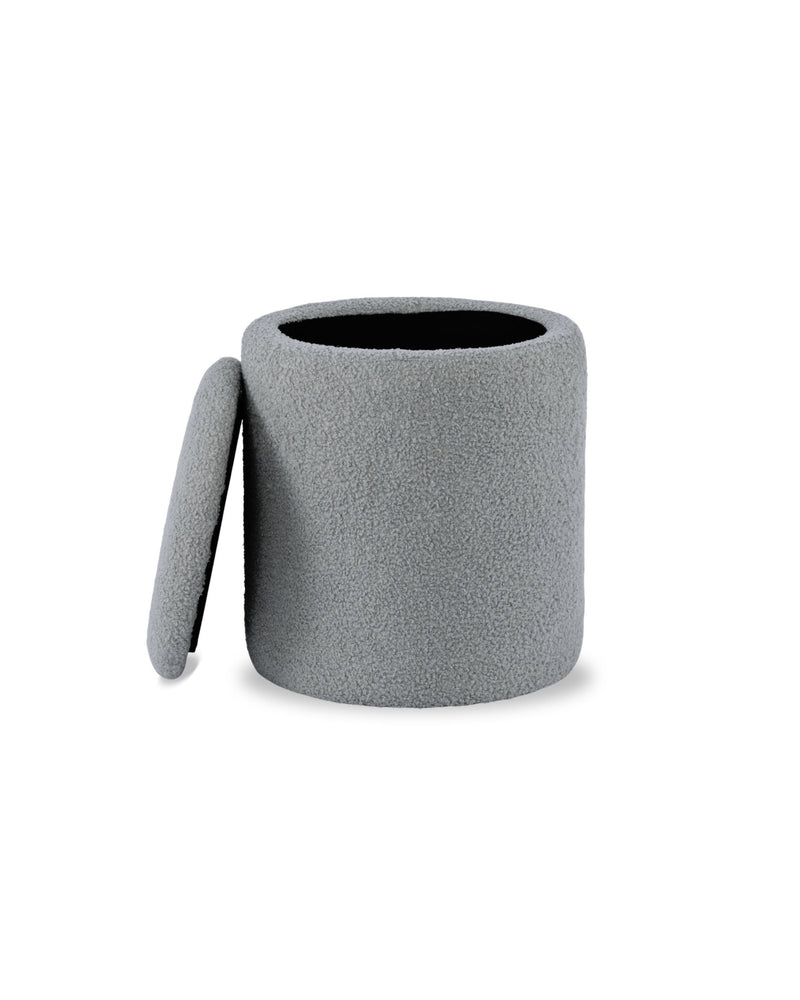 Pouf Ottoman silver-mist angle