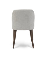 Raya Dining Chair in Earl Grey, back view showing the finished reverse