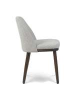 Raya Dining Chair in Earl Grey, side profile showing the curved back