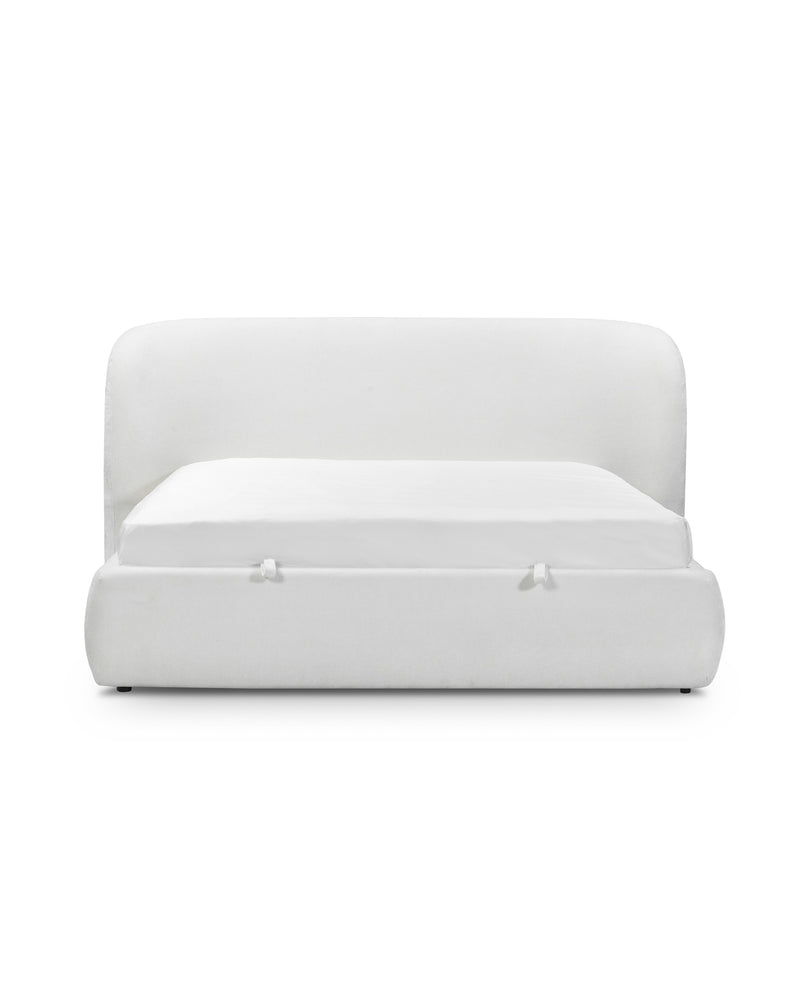 Aykah upholstered Retreat Bed in Chantilly, front view