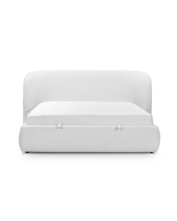 Aykah upholstered Retreat Bed in Cream Puff, front view