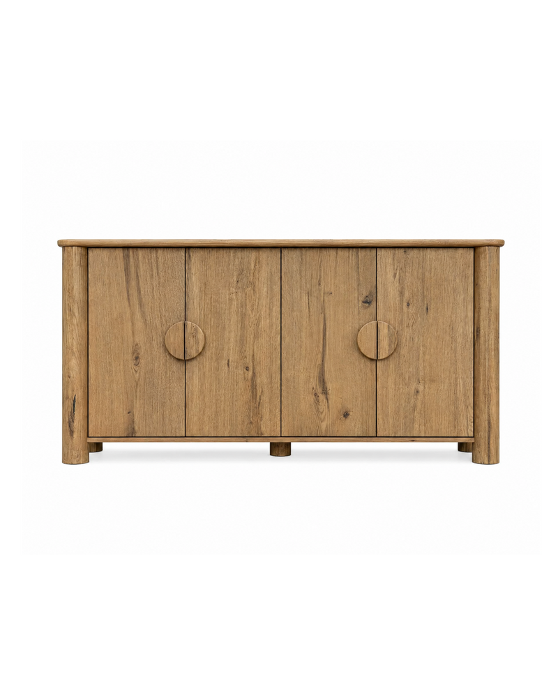 Aykah oak Runa Large Sideboard, front view