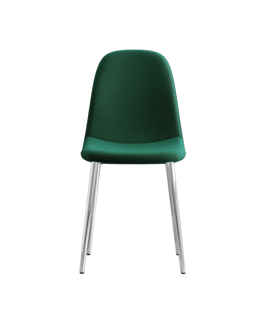 Sera Jade Velvet Chair w/ Chrome Legs cutout