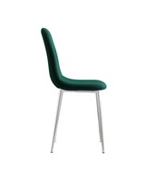 Sera Jade Velvet Chair w/ Chrome Legs jade