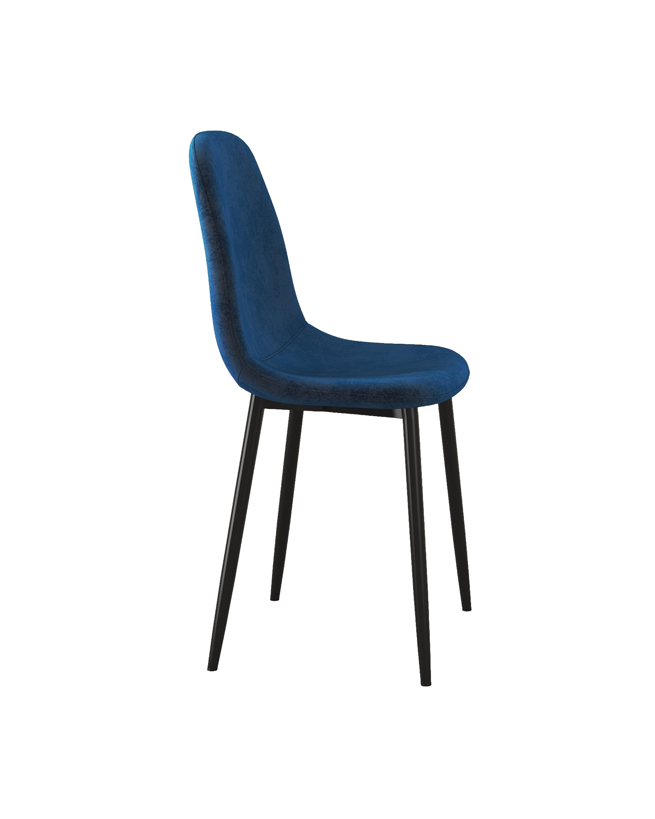 Sera Velvet Chair w/ Black Legs blue