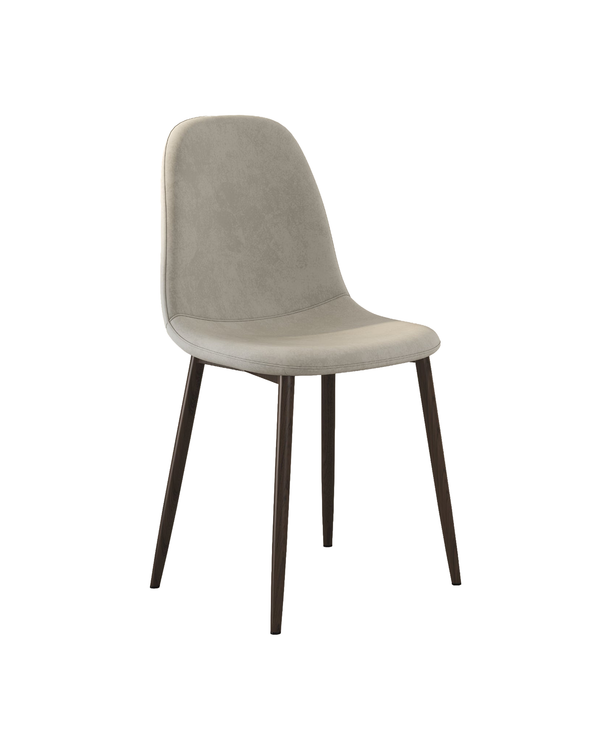 Sera Velvet Chair w/ Oak Legs grey