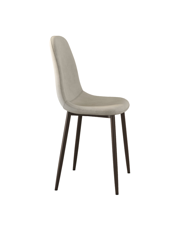 Sera Velvet Chair w/ Oak Legs grey