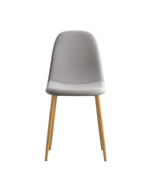 Sera Velvet Chair w/ Veneer Legs grey