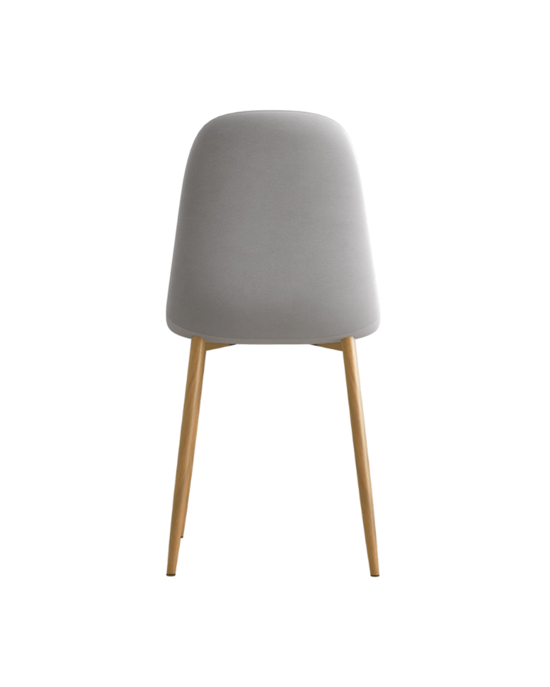 Sera Velvet Chair w/ Veneer Legs grey