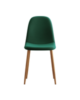 Sera Velvet Chair w/ Veneer Legs jade