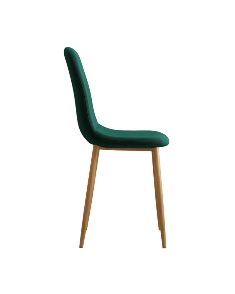 Sera Velvet Chair w/ Veneer Legs jade