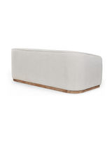 Sorelle Sofa in Bouclé Oyster, side profile showing frame depth