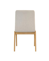 Upholstered Tova Dining Chair, back view showing the finished reverse