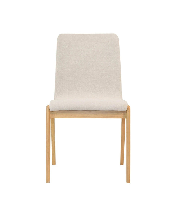 Upholstered Tova Dining Chair, front view with upholstered seat & back