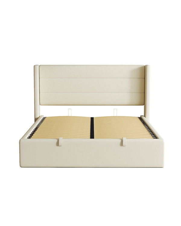 Zir Lift Up Storage Bed vanilla-bean angle