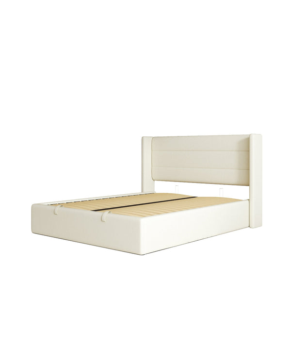 Zir Lift Up Storage Bed vanilla-bean side