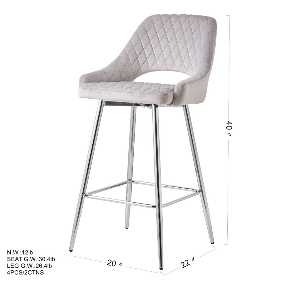 Tabouret de comptoir nosh gris