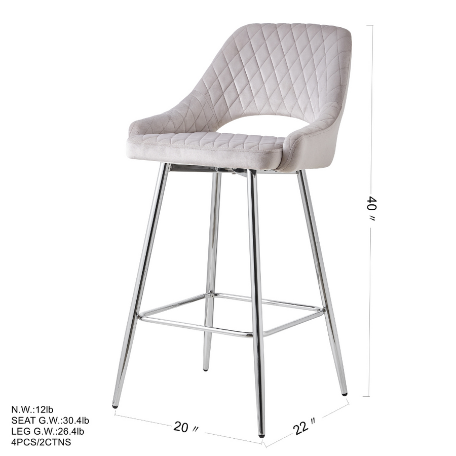 Nosh Grey Counter Stool