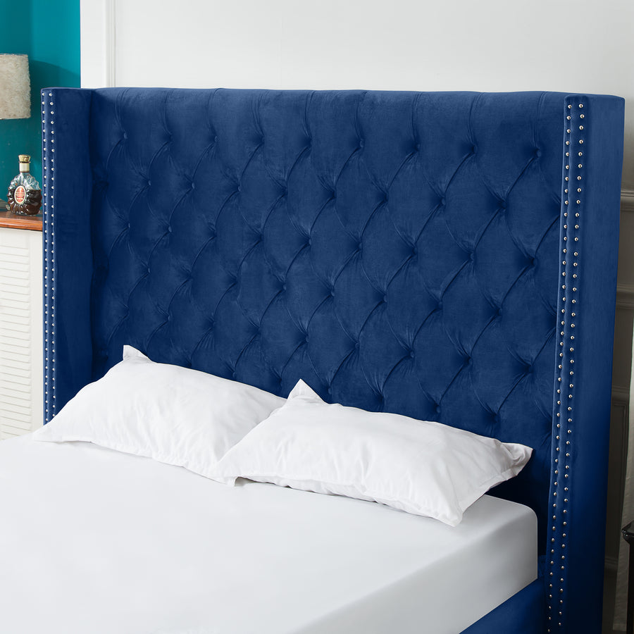 High Quality Tracy Blue Storage Bed Frame king Aykah Furniture