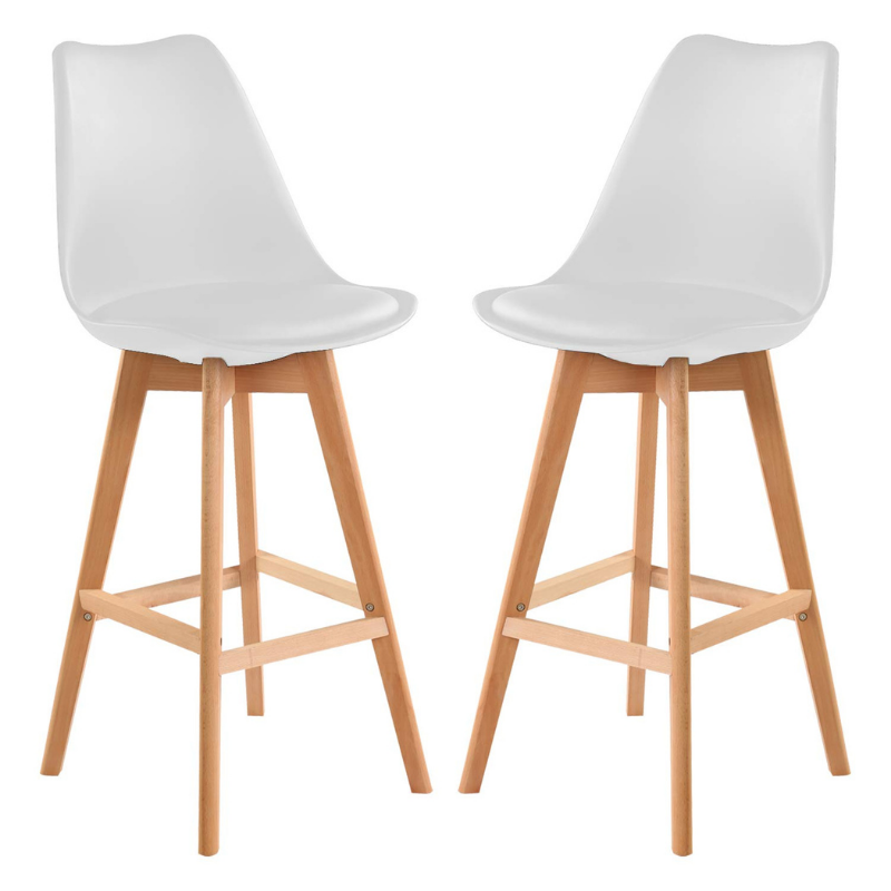Luke White Counter Stool
