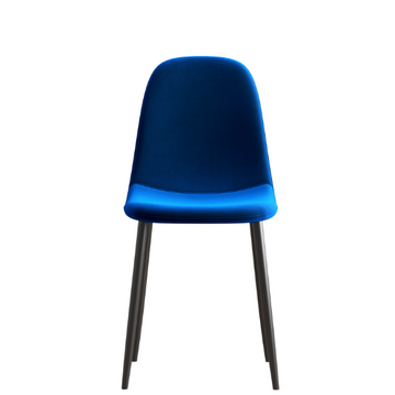 Sera Blue Velvet Chair w/ Black Legs