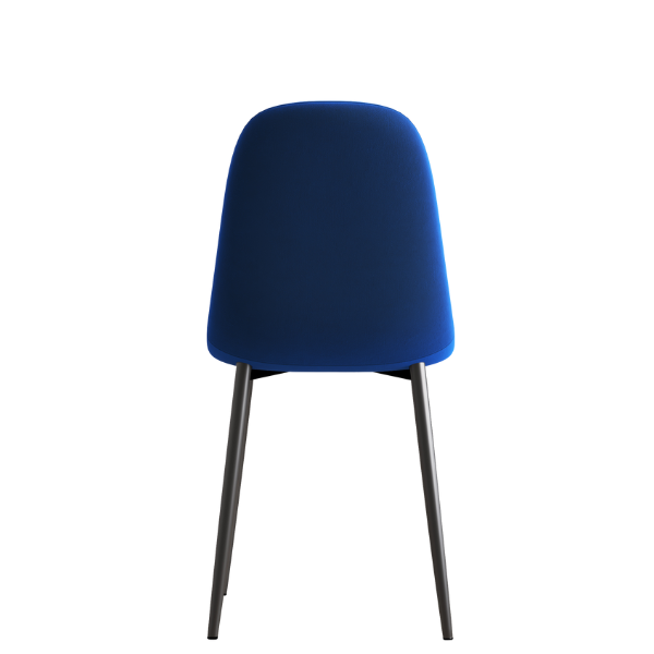Sera Blue Velvet Chair w/ Black Legs