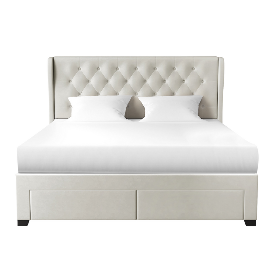 Brittany Ivory 4 Drawer Storage Bed