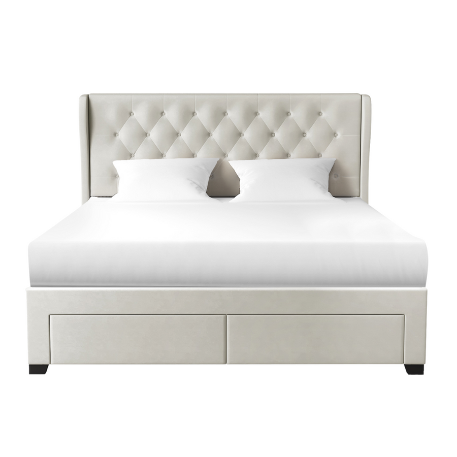 Brittany Ivory 4 Drawer Storage Bed aykah