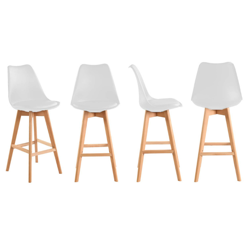 Luke White Counter Stool