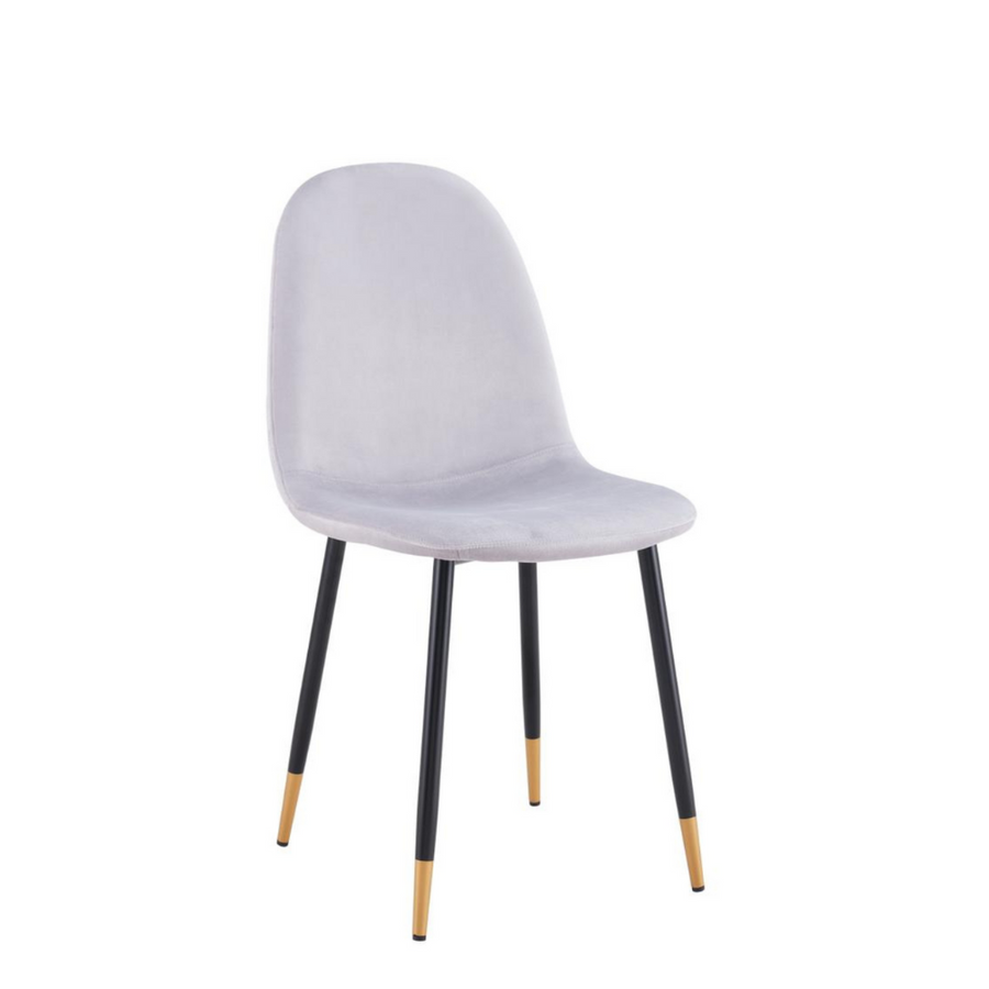 Modern Unique High Quality Mink Grey Velvet Chair Aykah Quality Furniture Online
