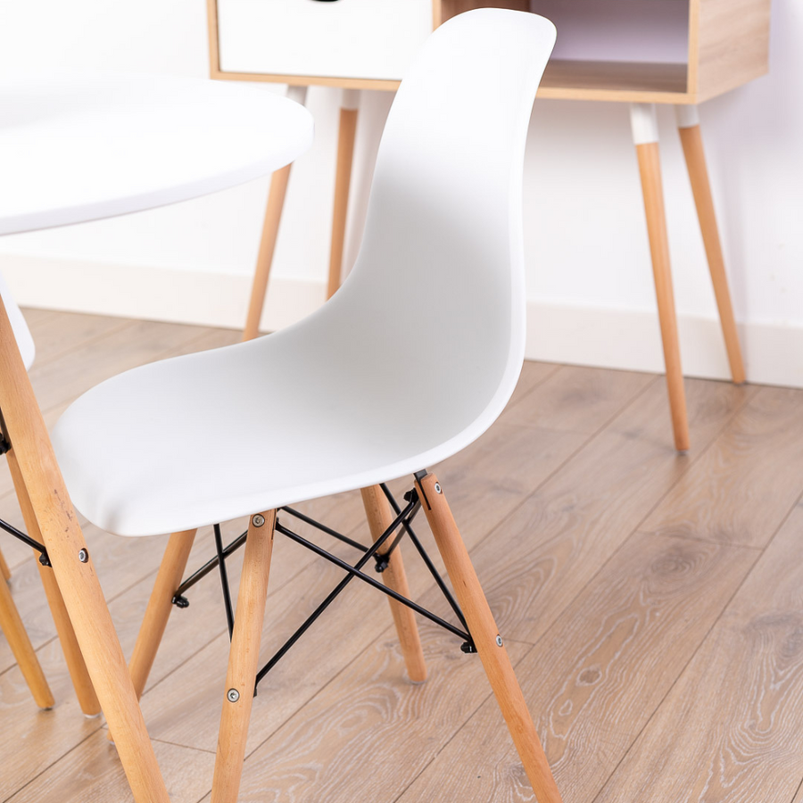 Chaise Eiffel Blanche + Table Eiffel Blanche