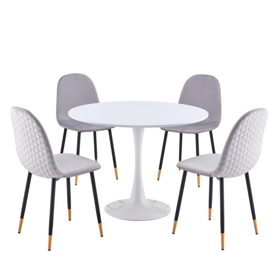 Classic High Quality Mink Grey Velvet Chair Aykah Quality Furniture Online