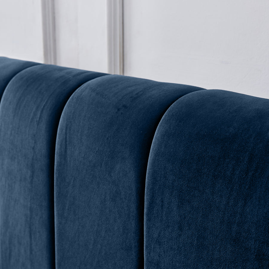 High Quality Jenny Blue Storage Bed Frame headboard queen Online Aykah Furniture
