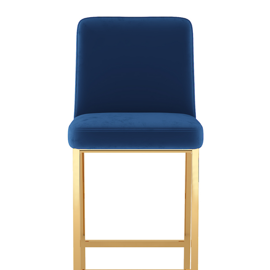 Mace Blue Velvet Counter Stool